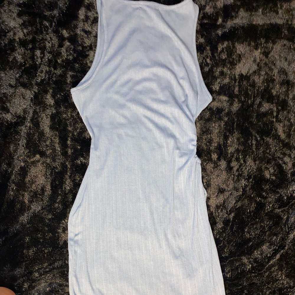Blue midi dress